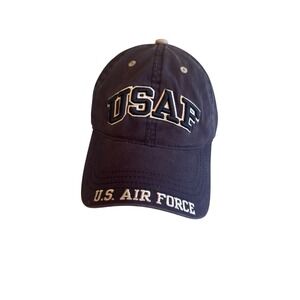 U.S. Air Force Navy Blue Cotton Baseball Cap Adjustable Military Veteran